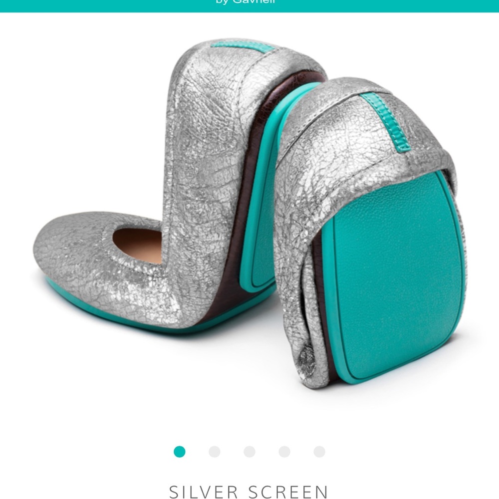 Tieks Metallic Silver Screen Sz 7